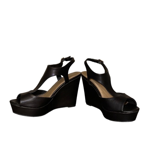 Cato Shoes - Cato black heels wedge size 8